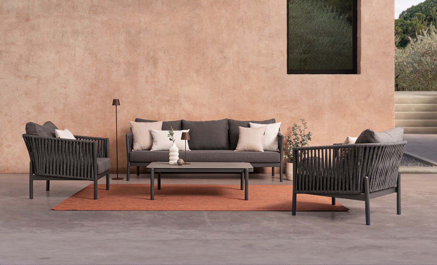 Веревочное и тканое садовое кресло с подлокотниками BIZZOTTO Florencia ARCH-00111854 - Вид №24