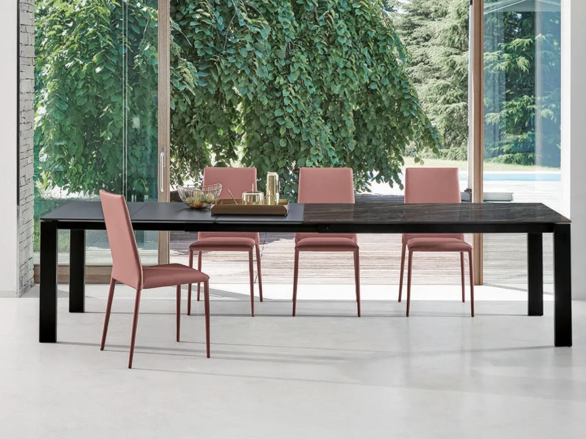 Обеденный стол из нержавеющей стали и SuperMarmo Bontempi Casa TOM ARCH-00053464 - Вид №1