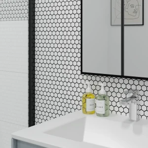 Мозаика фарфоровая Artens Hexo 30x26 см цвет белый 81971420 STLM-2112646