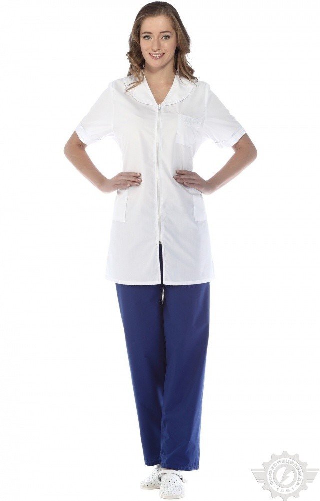 66236 Халат "Сервис" белый  Медицинская одежда  размер 52/158-164 Спецодежда  - Вид №8