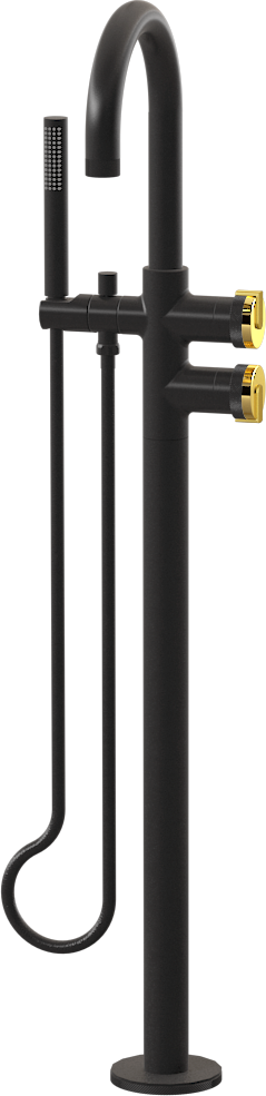 E-11554-R1AU-L1BB-BK Смеситель напольный отдельностоящий (внешняя часть) GRAFF MOD+