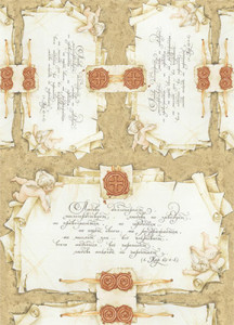 01535 Декупажная карта 21 x 29.7 см СК "Три рукописи мини" Чип-Арт