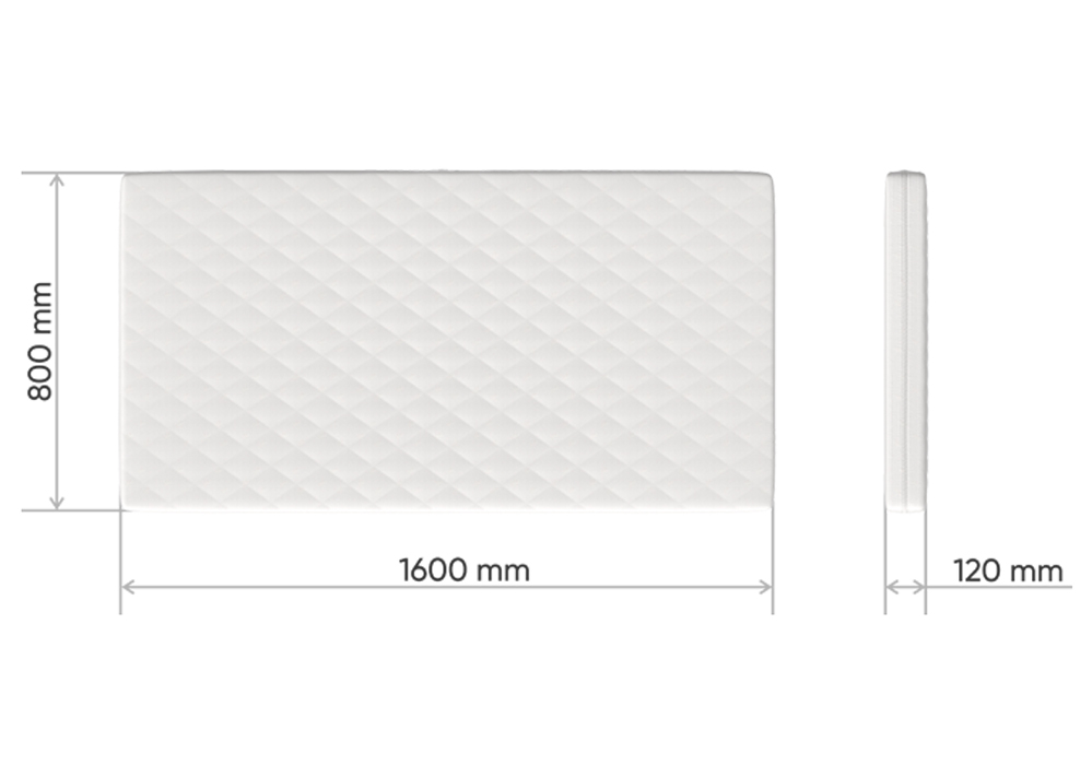 Матрас для кровати Home M 80х160 см кокос/eco-foam, 12 см ELLIPSE ELLIPSE HOME 351820 Белый Santreyd  - Вид №1