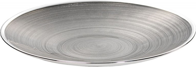 10623939 Аргента (Россия) Тарелка Симфония 25 см (цвет ледяной серый) Стекло 