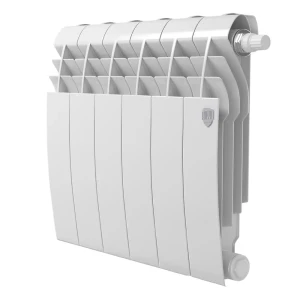 Радиатор секционный Royal Thermo Biliner 350/87 6 секций нижнее подключение биметалл белый