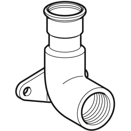 GEBERIT 33406 Водорозетка Geberit Mapress из нержавеющей стали 90°  - Вид №1