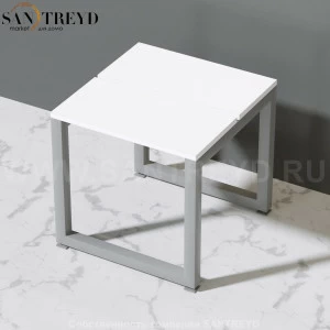 Effegibi LINEA ALU Скамейка 2 сегмент на регулирумых ножках белая HA65000034