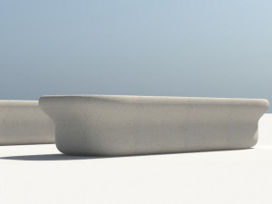 Реконструированная каменная скамья