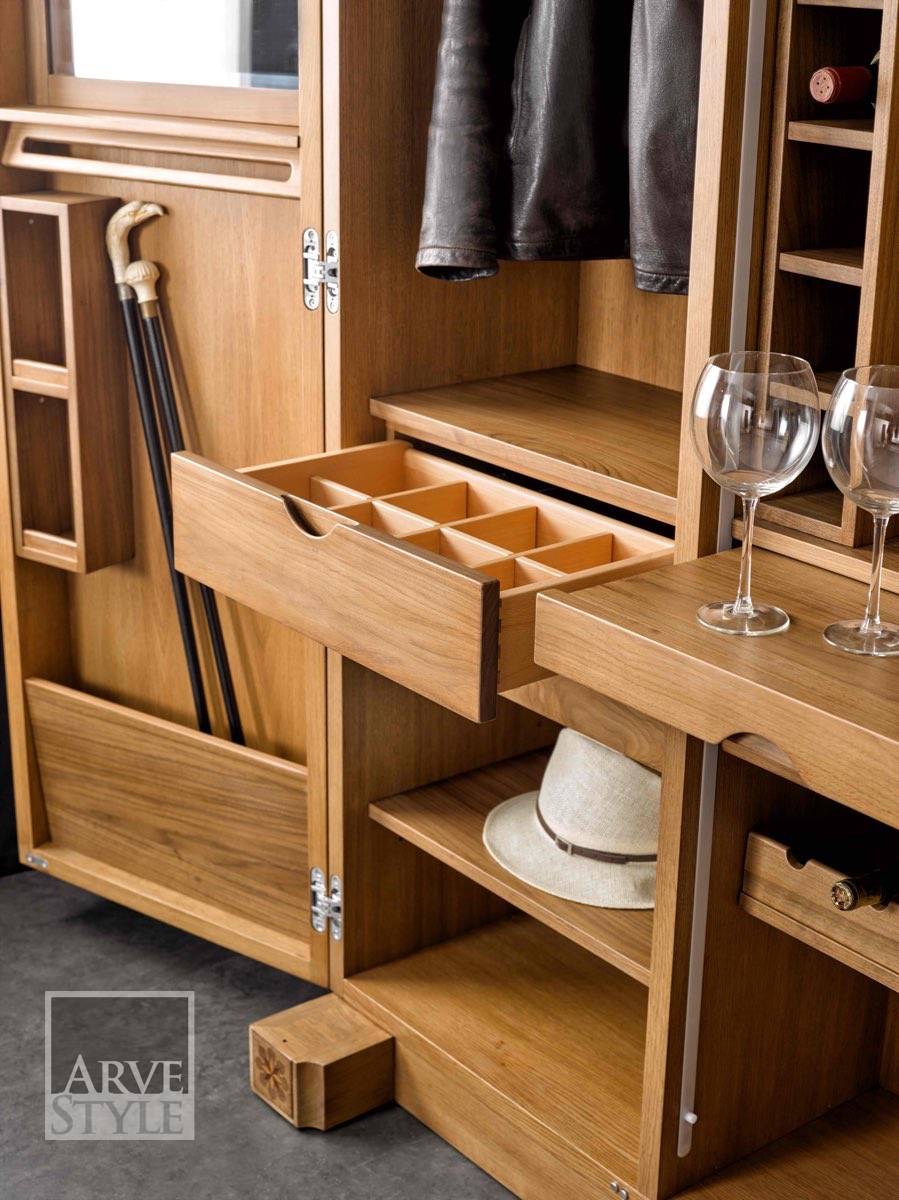 Деревянный барный шкаф со встроенным освещением Arvestyle паркет ARCH-00082377 - Вид №10