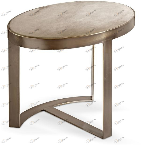 Cantori Овальный журнальный столик с деревянной столешницей, обтянутой тканью Venezia sun-id-1405026