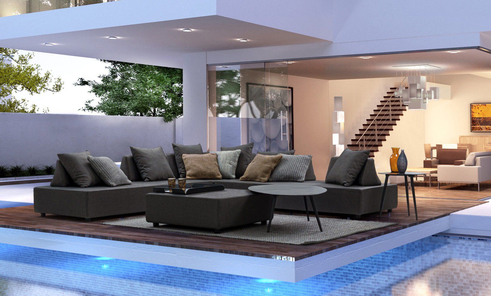 Угловой садовый диван из ткани BIZZOTTO Piper ARCH-00131947 - Вид №23