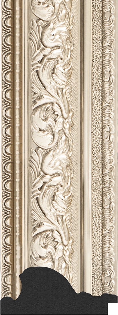 BY 4039 Зеркало с гравировкой в багетной раме - виньетка серебро 109 mm EVOFORM Exclusive-G - Вид №3