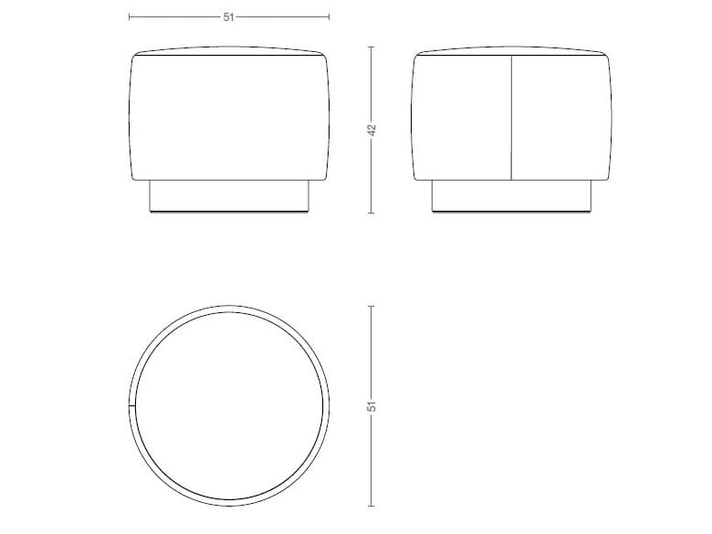 Круглый пуф из ткани GIOPAGANI DIG IT ARCH-00113961 - Вид №1