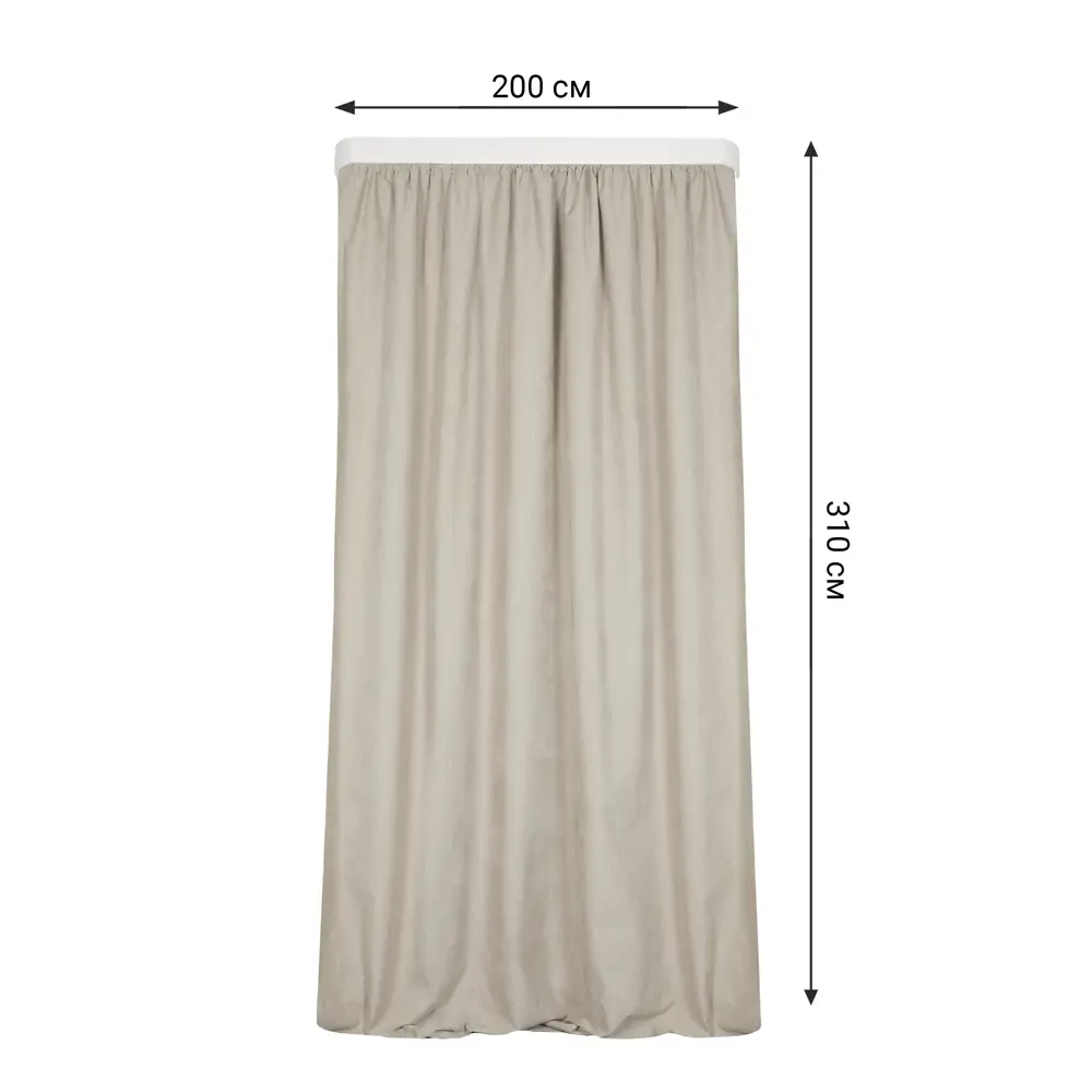 Штора на ленте блэкаут Радость 200x310 см цвет какао 89447045 STLM-2001291 Santreyd  - Вид №1