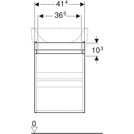 869048000 Шкафчик для раковины Geberit Renova Plan, с одной дверью Geberit  - Вид №16