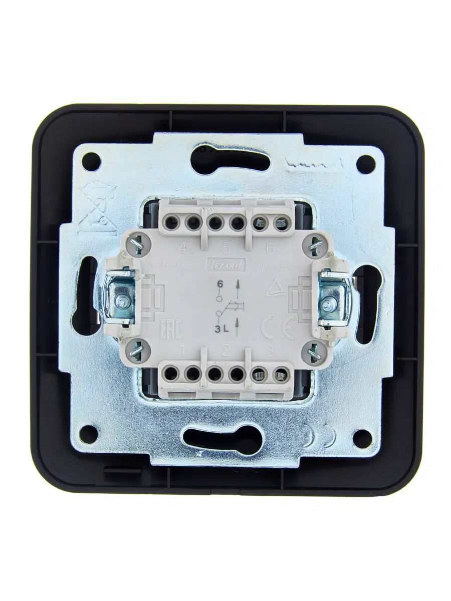 ASTI Кнопка звонка чёрный бархат LEZARD 7081-4242-103 - Вид №1