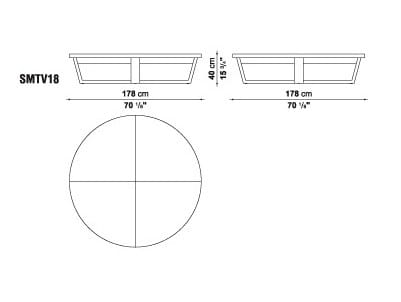 Круглый журнальный столик из массива дерева Maxalto Xilos ARCH-00109875 - Вид №2