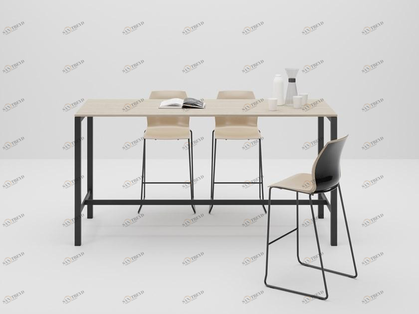 PROF Прямоугольный деревянный высокий стол Dieci sun-id-1491278