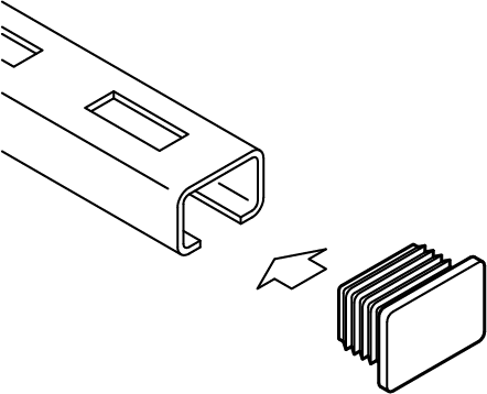 6566001 Монтажные профиля BIS Заглушки для профиля защита для торцов профиля WALRAVEN  - Вид №1