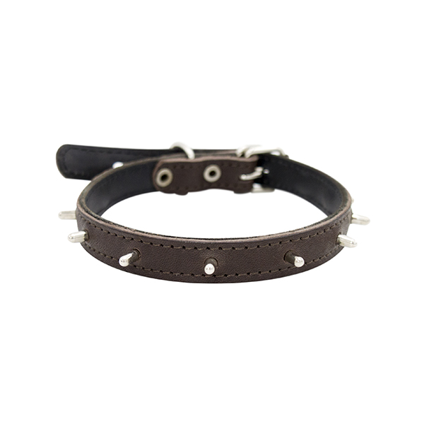 ПР0048181 Ошейник для собак Ёж 2сл 14мм 35см коричневый ZOOEXPRESS 