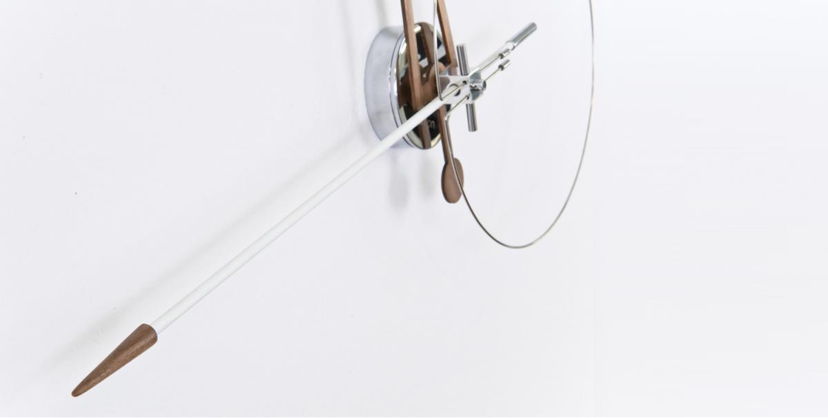 004732 Настенные часы N хром, белый, орех Nomon Cris  - Вид №1