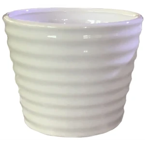 Кашпо для цветов ø7.3 h6.5 см v0.2 л керамика белый
