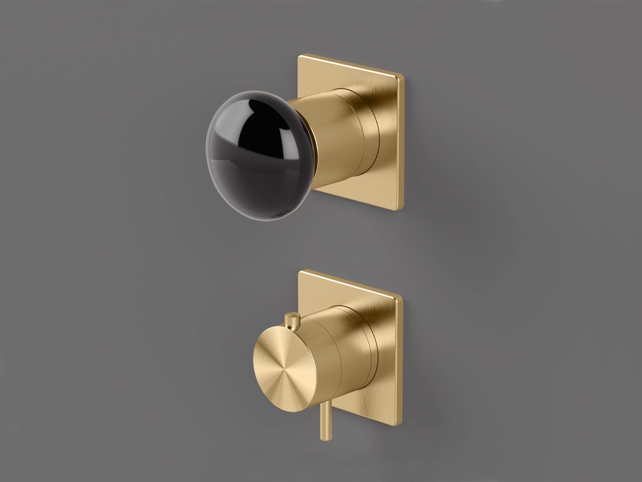 Термостатический смеситель для душа с 2 отверстиями и переключателем Radomonte Mirò ARCH-00094640 - Вид №3