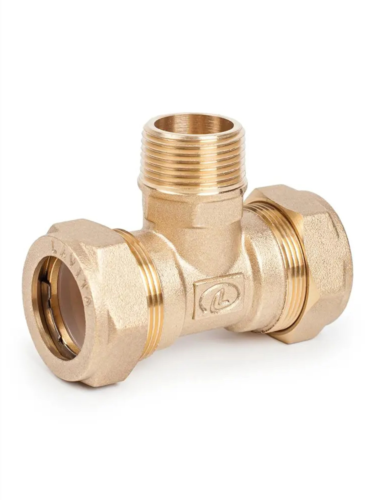 90572424 Тройник комбинированный Lavita 15x1/2"x15 мм НР латунь STLM-0801112