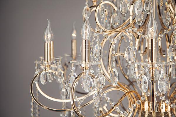 Подвесная люстра Bogates Ariadne 252/18 Strotskis BOGATES ДИЗАЙНЕРСКИЕ, СВЕЧИ 181552 Золотой  - Вид №3