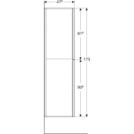 500.638.JL.2 Высокий шкафчик Geberit Acanto с двумя выдвижными ящиками Geberit  - Вид №4