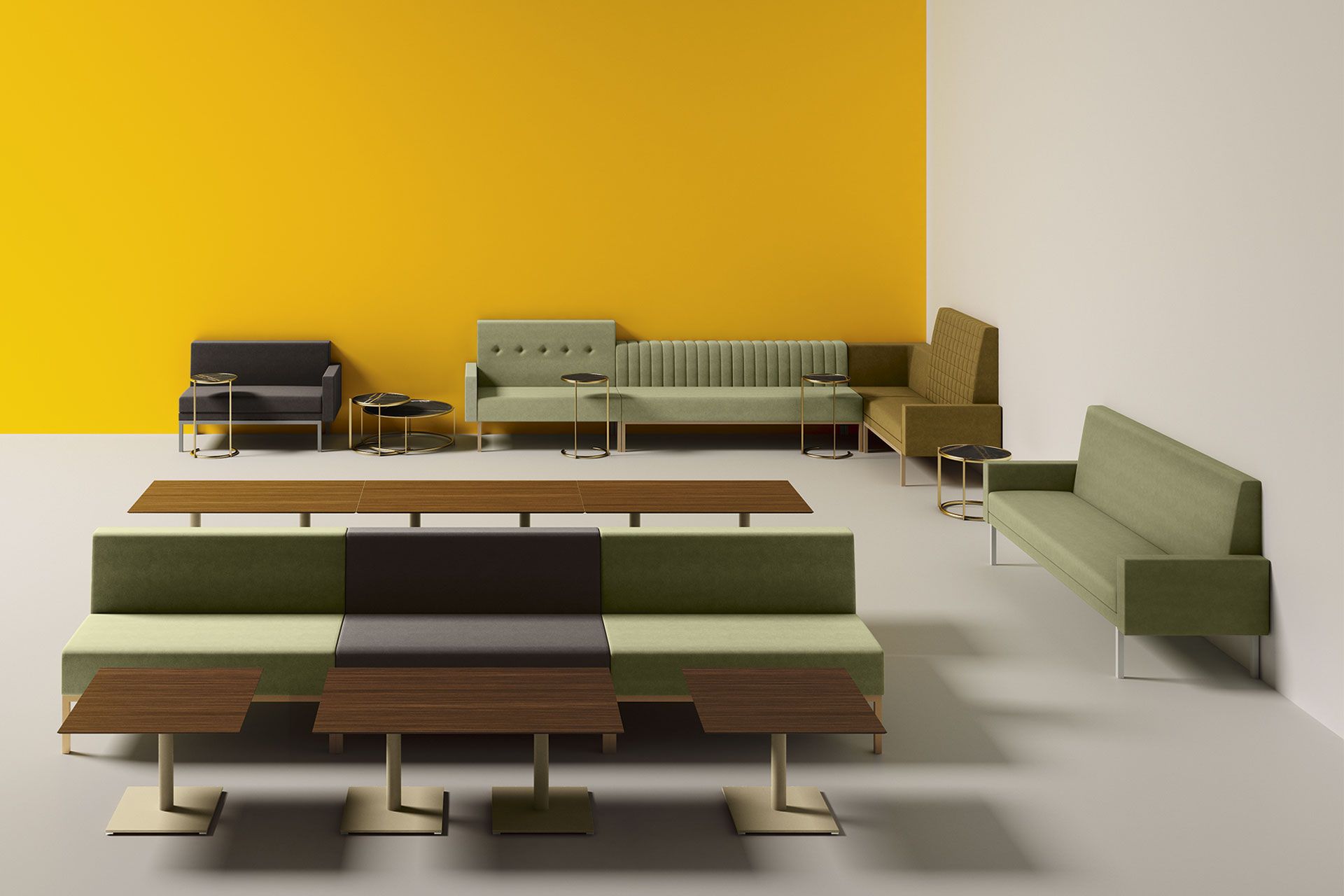 Модульный тканевый диван с огнестойкой обивкой Domingo Salotti More ARCH-00145943 - Вид №2