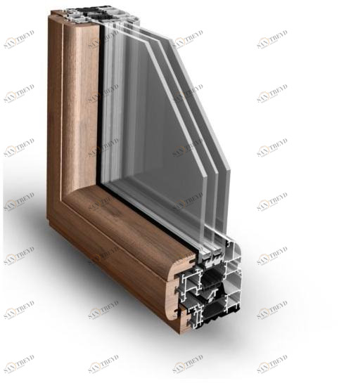 ALsistem Окно из алюминия / дерева с терморазрывом Nathura sun-id-1359007