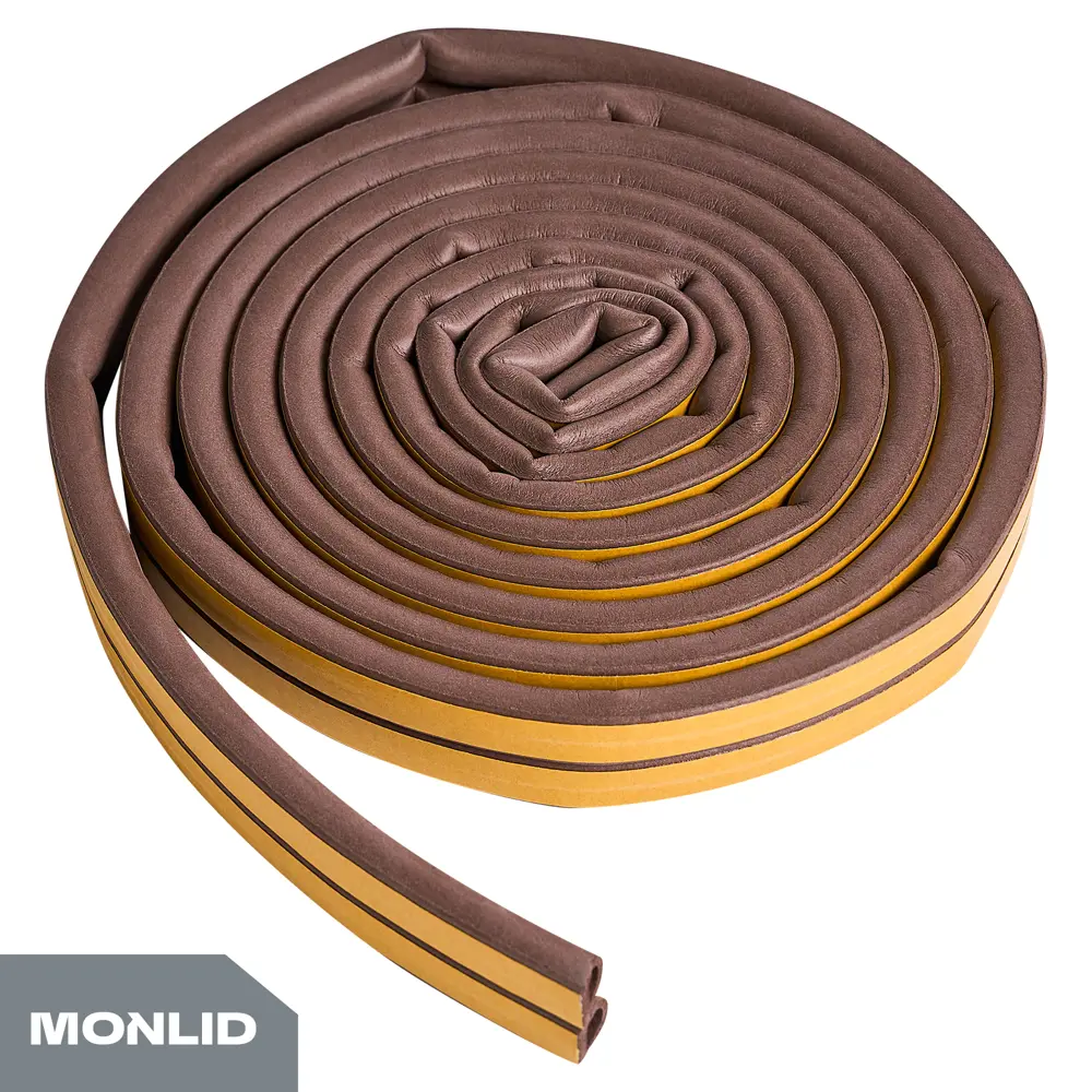 Уплотнитель EPDM для окон и дверей самоклеящийся MONLID D-профиль 6 м цвет коричневый 89434455 STLM-2163940  - Вид №3