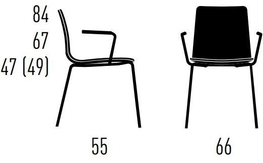 KFF Штабелируемый стул с подлокотниками Maverick sun-id-1444034 - Вид №2