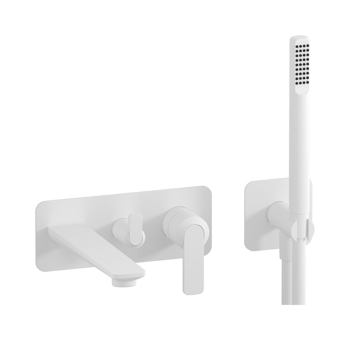 Настенный смеситель для ванны с 4 отверстиями и ручным душем IB C-67 ARCH-00064351 - Вид №1