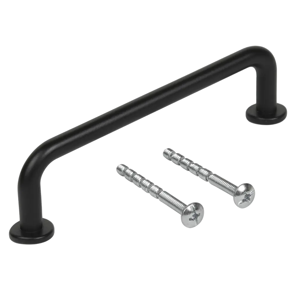 86858642 Ручка-скоба мебельная 296 96 мм цвет матовый черный STLM-1003915 Jet  - Вид №2