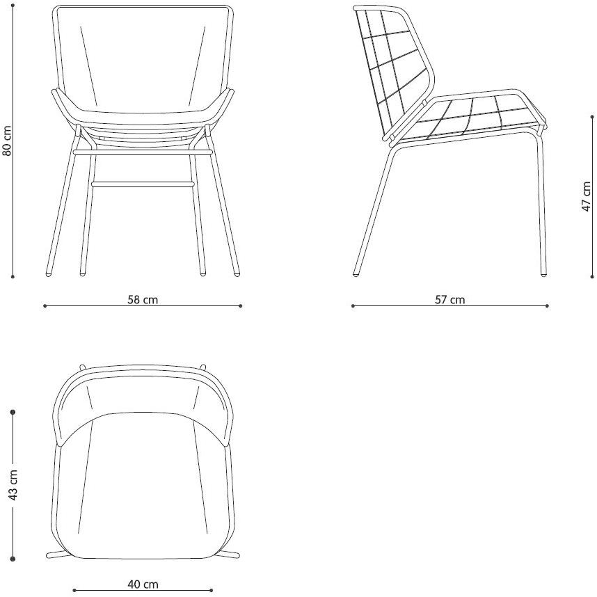 TrabA' Стул из мягкой ткани Skin 0082met skin,0084met - Вид №14