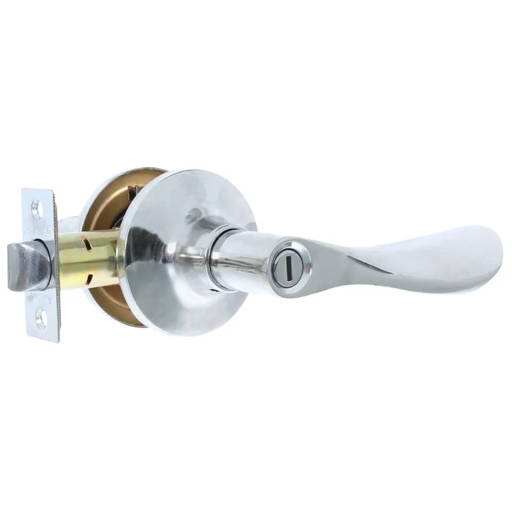 Ручка-кноб Avers с фиксатором для межкомнатных дверей, хром 82001734 STLM-0016925