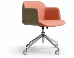 Quinti Sedute Вращающееся офисное кресло из ткани на колесиках Deep