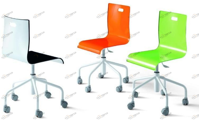 Zalf Стул из метакрилата на колесиках Bicolor sun-id-1357695