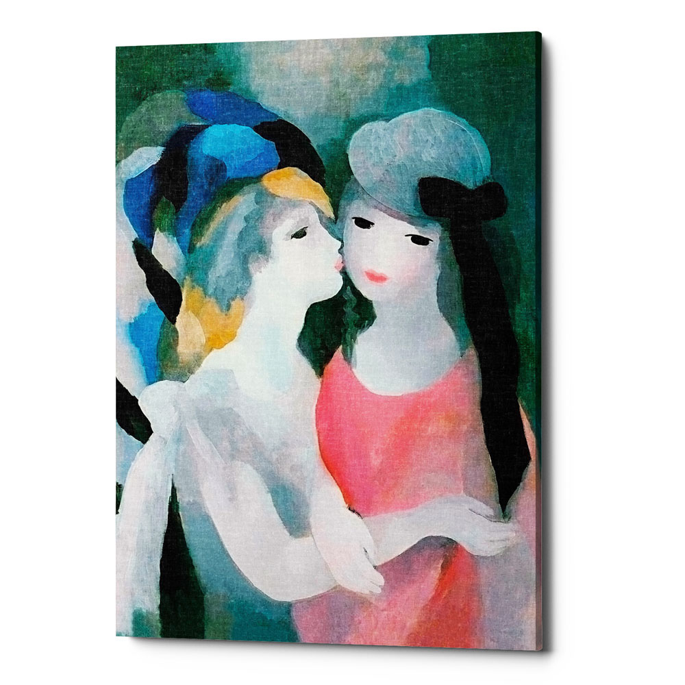 896518930_2628 Картина «Девушки, поцелуй» (холст, галерейная натяжка) Object Desire 