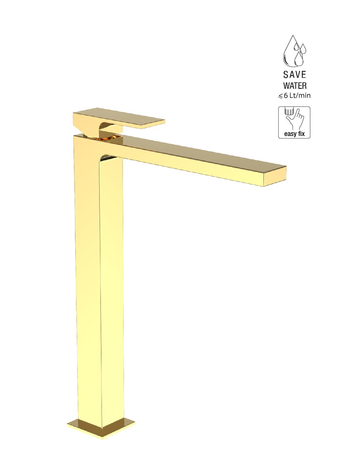 Смеситель для раковины высокого пола с ограничителем расхода Rubinetterie Frattini Vita Due ARCH-00149836 - Вид №12