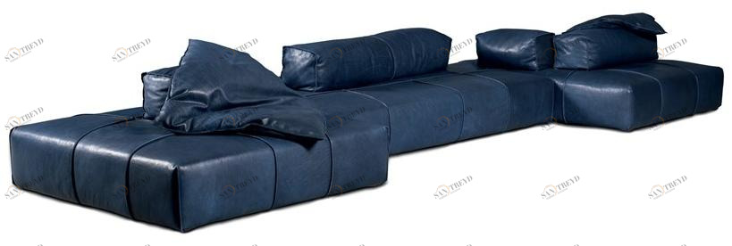 BAXTER Модульный кожаный садовый диван Panama sun-id-1460710