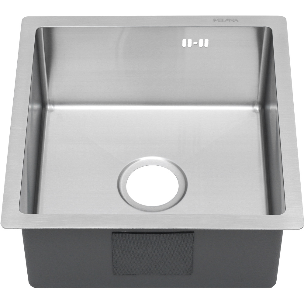Мойка R4444H MELANA ProfLine 3,0/200 САТИН врезная квадратная MLN-R4444H - Вид №4