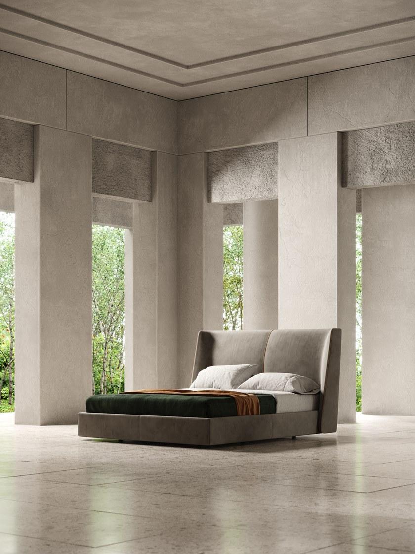 Domkapa Двуспальная кровать с обивкой из бархата  Dka39  - Вид №6