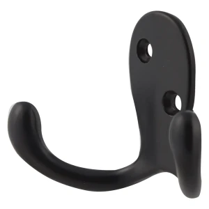Крючок двухрожковый Модерн LK0202BL, металл, цвет чёрный 11727811 STLM-2197142