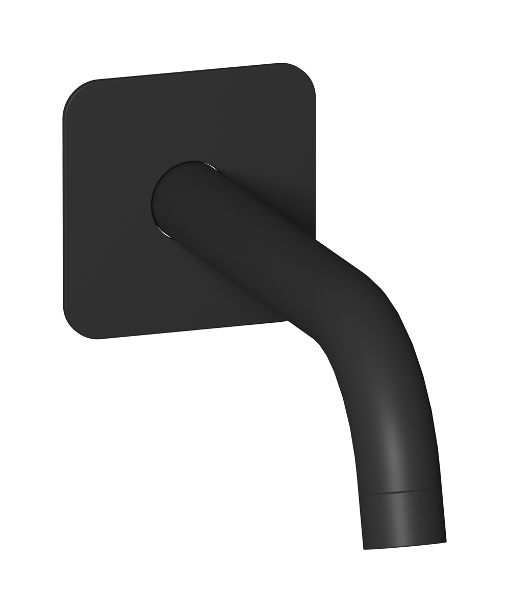 Настенный длинный излив. WE ARE IB id322np_22 Matt Black Industria