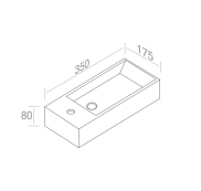 L319T0R1V3.100 Подвесная раковина прямоугольная A. e T. Italia ACQUAFREDDA Белый глянцевый AeT ITALIA - Вид №3