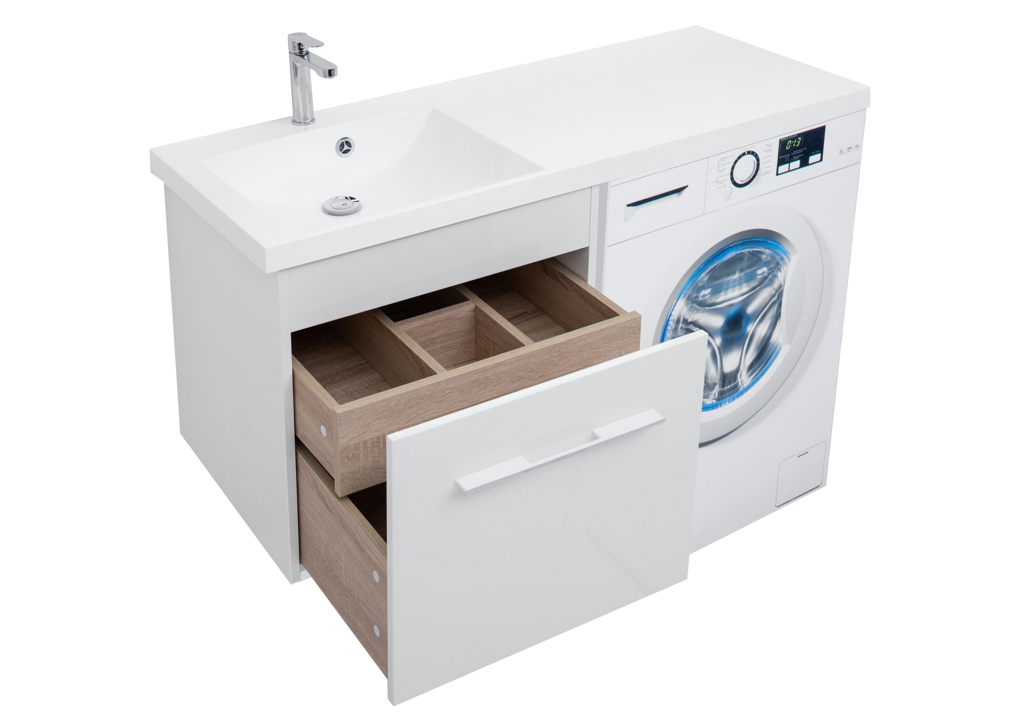 Тумба с раковиной Aquanet Августа 120 L белый 0023956500210026 - Вид №8
