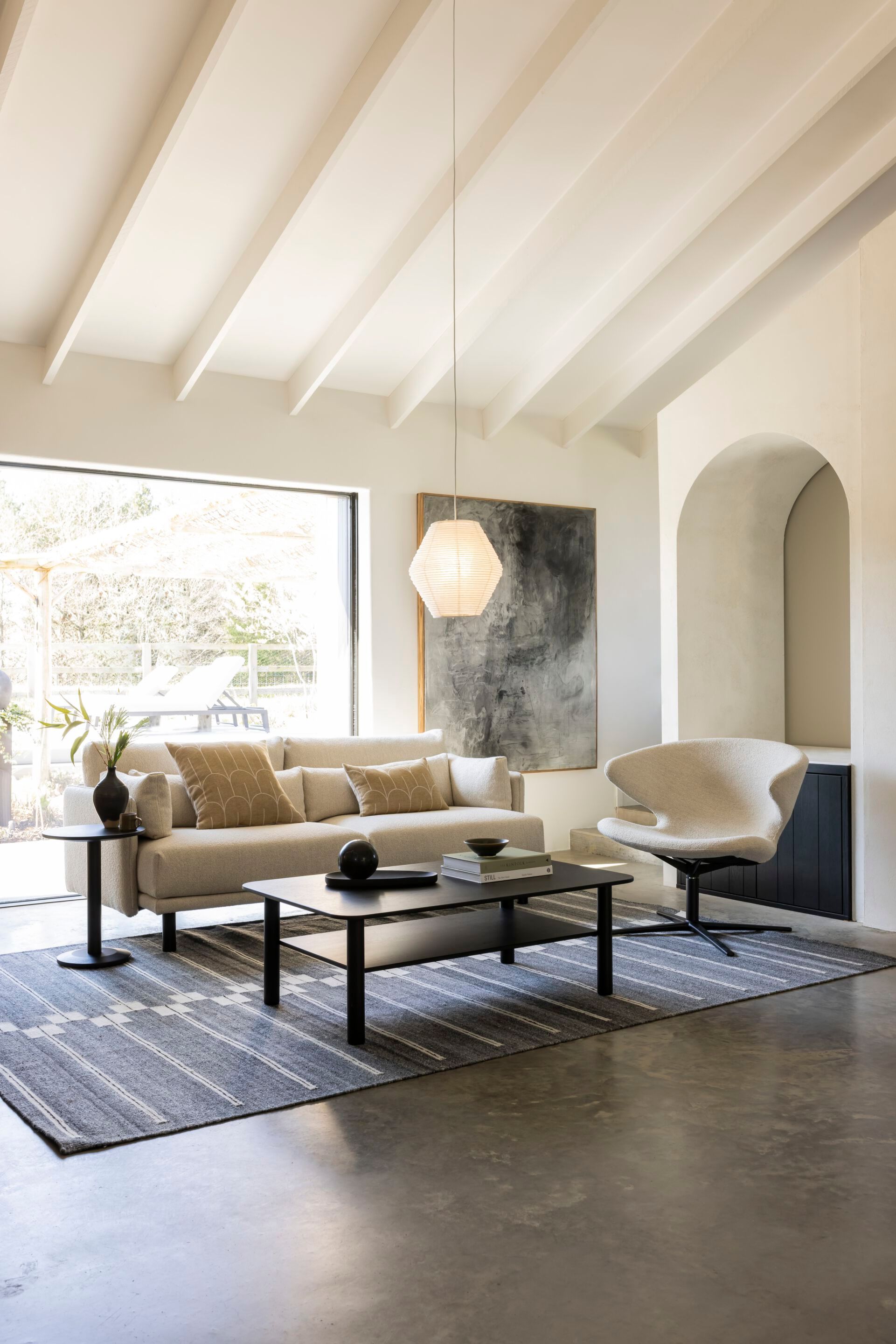 Прямоугольный ковер из переработанного ПЭТ с геометрическим рисунком Case SPINE ARCH-00140083 - Вид №4